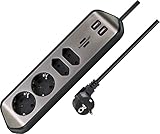 Brennenstuhl Estilo Ecksteckdosenleiste 4-Fach (Tischsteckdose mit...