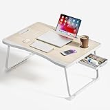Laptop-Betttisch, tragbarer Schoßbetttisch mit Griff, faltbarer Computer-Betttisch mit...