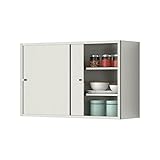 Starke Edelstahl Garage Wandschrank mit Schiebetür Wandschrank mit abnehmbaren Regalen...