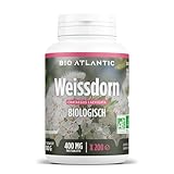Bio Weissdorn 1200 mg pro Tag - Hawthorn - 200 tabletten | Premium Naturprodukt & Rein...