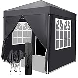 TactFire Pavillon 2x2 m,Faltpavillon,Wasserdicht Stabil Winterfest UV Schutz 50+,420D...