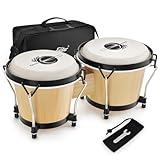Eastar Bongo Trommeln 6“ und 7“ Holz Percussion Instrument Bongos für...