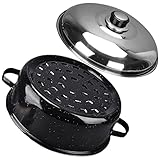 CRILSTYLEO Bräter für den Haushalt grillschale frying pan with lid Magnalit-Kochgeschirr...