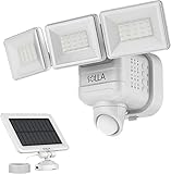 Solar-Sicherheitsleuchte für den Außenbereich,2000LM Solar LED Bewegungsmelder...