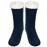 SIMIYA Herren Kuschelsocken, rutschfest Wintersocken Stoppersocken, anti Rutsch...