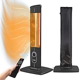 ICQN 2300 W Stand Heizstrahler mit Wasserdicht Schutzhülle, 4 Heizstufen mit...