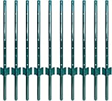 ARIFARO Zaunpfosten 91cm Robuste Metallpfosten, Packung mit 10, Kein Graben Garten...