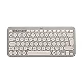 Logitech K380 Multi-Device Bluetooth Wireless Keyboard, Englishes QWERTY - Sand