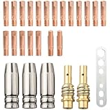 Schweißzubehör-Set für MIG15AK Schweißbrenner mit Kupferkontaktspitzen, Gasdüsen,...