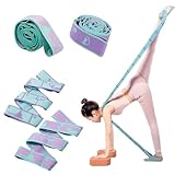 Yoga Gurt Mit 2er Pack 8 Schlaufen Resistance Bands - Für Effektives Stretching...