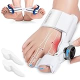 Tech Love Hallux Valgus Korrektur Set, Verstellbarer Knopf Schienen [1x], Silikon...