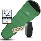 NORDBÄR® Schlafsack Sommer & 3 Jahreszeiten Ultraleicht (750g/1500g) | Kleines Packmaß...