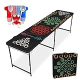 MYBEERPONG® Bier-Pong Tisch “Multigame“ | mit UV-Schutz + inkl. 69 teiliges Bierpong...