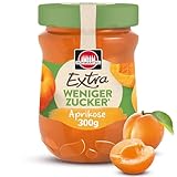 Schwartau Extra Weniger Zucker Aprikose, zuckerreduzierter Fruchtaufstrich, 300g