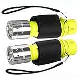 LED Tauchlampe Wiederaufladbare 2 Stück, IPX8 Super Wasserdichte Unterwasser...