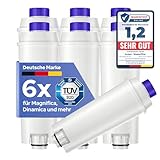 MILUX® 6x Ersatz für DeLonghi Wasserfilter - passt zu DeLonghi Magnifica,...