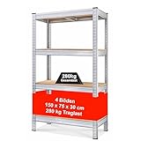 Izzy 1 Regal, Robustes Kellerregal aus Metall, Schwerlastregal, Steckbares...