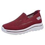 Slip On Sneakers Damen Turnschuhe Atmungsaktiv Leichte Laufschuhe Bequeme Walkingschuhe...