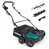 VONROC Vertikutierer Elektro - Rasenbelüfter 1500W - Einstellbare Schnitttiefe, Klappbar,...