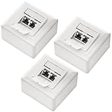 deleyCON 3x CAT 6 Universal Netzwerkdose - 2x RJ45 Port - Geschirmt - Aufputz oder...