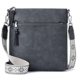 Roulens Mittel Damen Umhängetaschen, Leicht Damen Schultertasche aus Veganes Leder,...