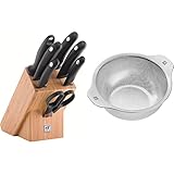 ZWILLING Style Messerblock, 8-teilig, Bambusblock, Messer, Wetzstab und Schere aus...
