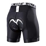 NICEWIN Radunterhose Herren mit Sitzpolster Radlerhose Unterwäsche 4D Gepolsterte...