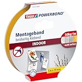tesa Powerbond INDOOR - Doppelseitiges Montageband für den Innenbereich - beidseitig...