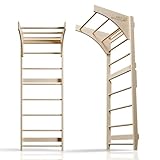 ArtSport Sprossenwand für Erwachsene - Indoor Klettergerüst aus Holz - Klimmzugstange &...