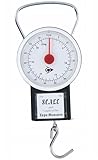 STMK Federzugwaage mit Maßband, Angler-Fischwaage,Gepäckwaage analog bis 32 kg...
