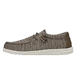 HEYDUDE - Wally Sox Herren - Slip on Schuhe - Mokassin Stil, Brown, 45 EU