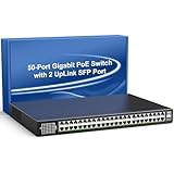 48-Port Gigabit PoE Switch Unmanaged mit 2X 1000Mbps Uplink SFP Port, VIMIN...