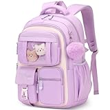 Amythe Schultasche Mädchen Rucksack Schule Mädchen, Atmungsaktiv Schulrucksack für...