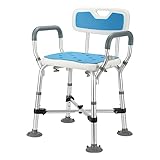 Yakimz Duschhocker für Senioren, Höhenverstellbar 40-53cm, Duschstuhl mit...