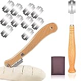 2 Stück Brotbäder Slashing Werkzeug, Bäckermesser Brot Lahm Scoring Tool Set,...