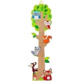 alles-meine.de GmbH Messlatte - Holz Motivwahl Baum - Eule & Wald Tiere - zum...