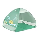 Badabulle Strandmuschel Safari mit UV-Schutz 50+, Strandzelt mit Pop-Up-System, 125 x 100...