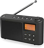 DAB/DAB Plus/FM Radio, Klein Digitalradio Tragbares Batteriebetrieben, Mini...