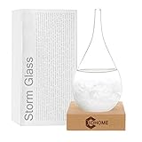 3DHOME Sturmglas, Mode Kreative Wassertropfen Glas Barometer, Wettervorhersage...