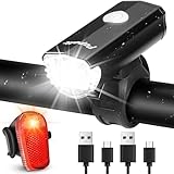 Popolic Fahrradlicht Set LED StVZO-30/15 LUX Fahrradbeleuchtung Set 360°...