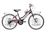 BICICLETTE CANELLINI Mädchenfahrrad MTB 24 Lincy 6 V Aluminium - Räder 24 Zoll (weiß)