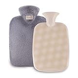 YOZEB Wärmflasche mit weichem Bezug Wärmflasche Flauschig Bettflasche Wärmebeute für...