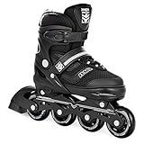 Raven Inline Skates Inliner Drill verstellbar (38-42 (23,5-26,5cm), Black ohne...