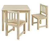 Bomi Stabile Kindermöbel: Tisch mit Stühle Amy aus FSC nachhaltigem Kiefer...
