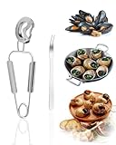 UYRVAPE Schneckenzange und Schneckengabel Set, Schneckenbesteck aus Edelstahl,...