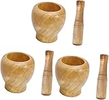 3 Sets Knoblauchglas Keramikwerkzeuge Handwerkzeuge Knoblauchmühle Kleiner Mörser und...