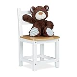 Relaxdays Kinderstuhl RUSTICO aus Bambus, Für Jungen und Mädchen, Kinderzimmer Stuhl,...