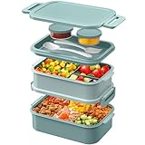 WayEee Lunchbox Erwachsene 2130ml Groß Volumen Bento Box Auslaufsicher Brotdose...