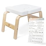Balanced Vision® Kopfstandhocker, Yoga Kopfstand Stuhl aus Birkenholz mit PU Polster für...