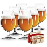 Spiegelau 6-teiliges Biertulpen-Set, Biergläser, Kristallglas, 440 ml, Beer Classics,...